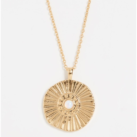 Gorjana NWT Sunburst Coin Adjustable Necklace Gold - Picture 1 of 14